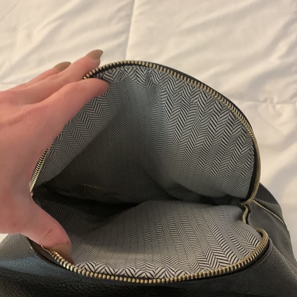 JustFab Faux Leather Mini Backpack, Black - Picture 4 of 5